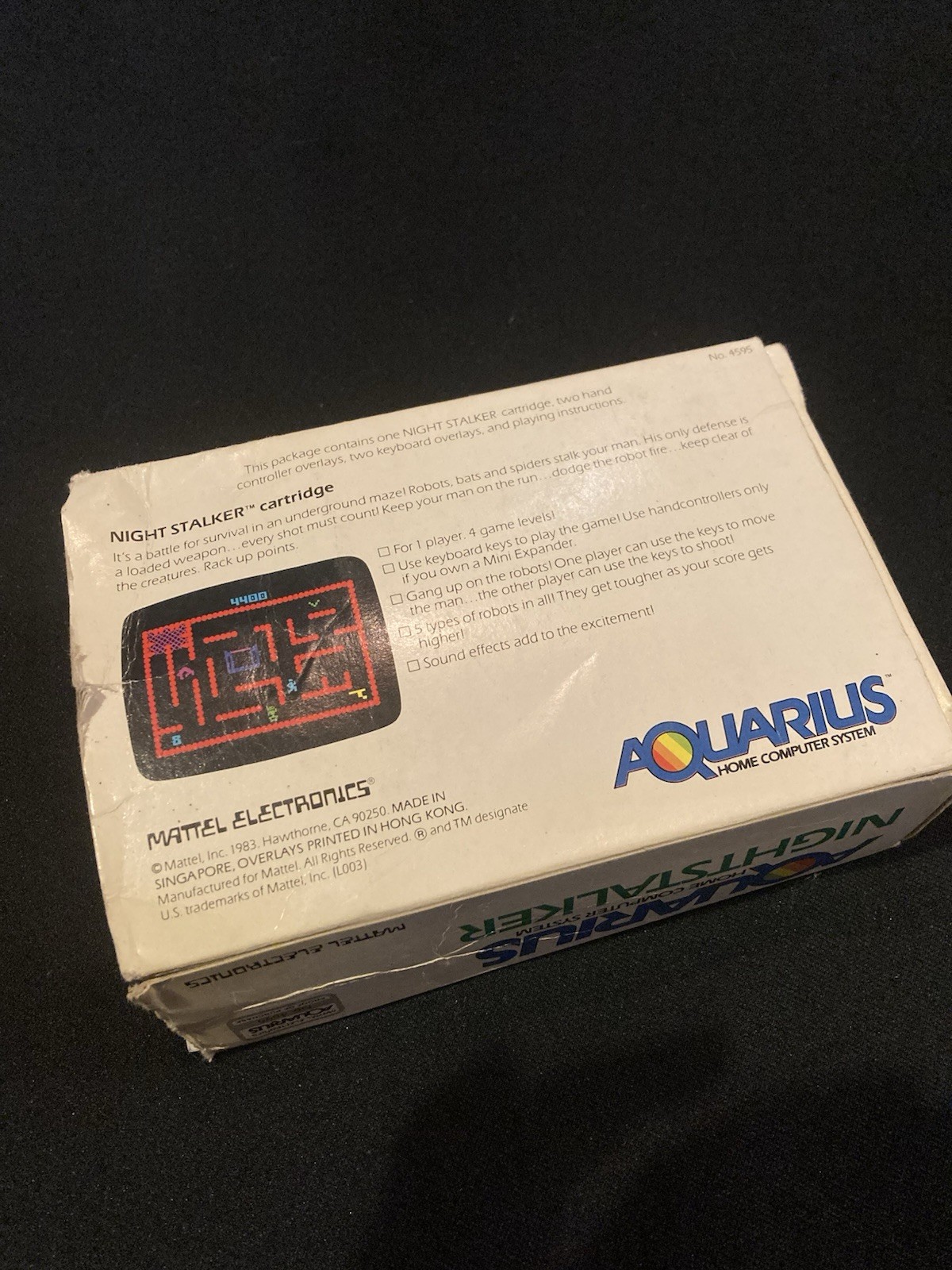 Mattel Aquarius Nightstalker Game Cartridge Untested - Image 3
