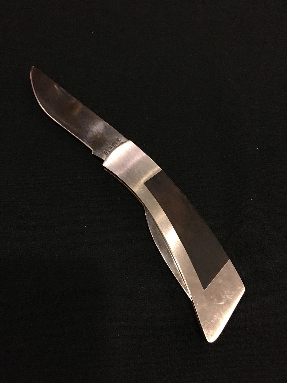 Gerber PK 1 Two Blade Pocket Knife Wood Inlay Handle - Image 2