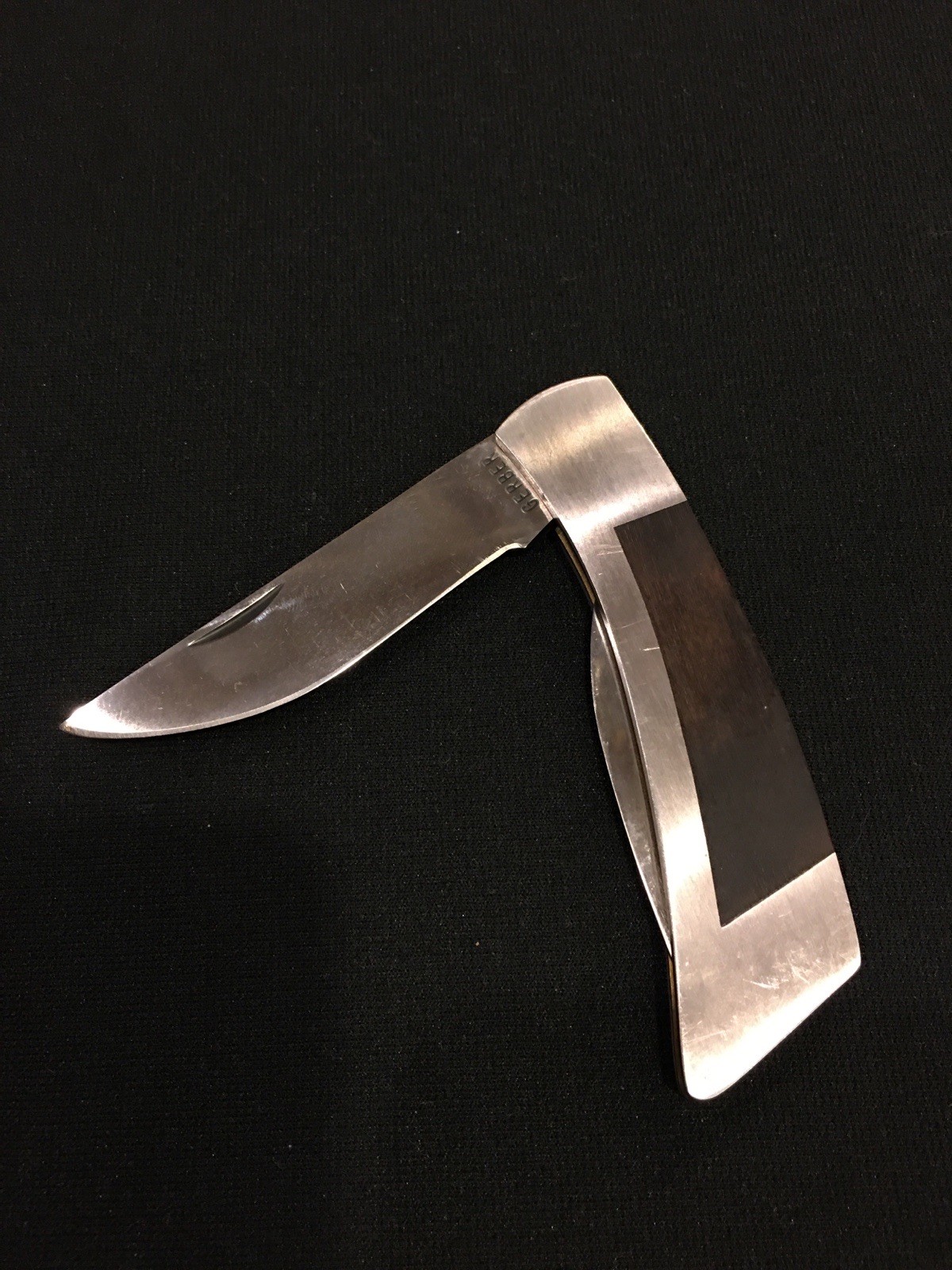 Gerber PK 1 Two Blade Pocket Knife Wood Inlay Handle - Image 3