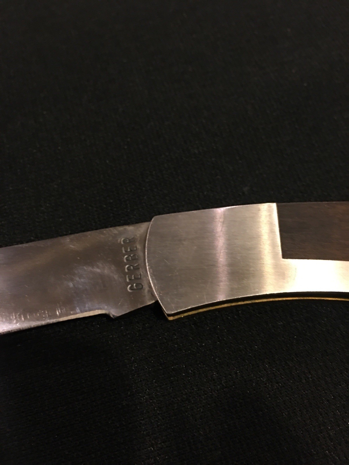 Gerber PK 1 Two Blade Pocket Knife Wood Inlay Handle - Image 4