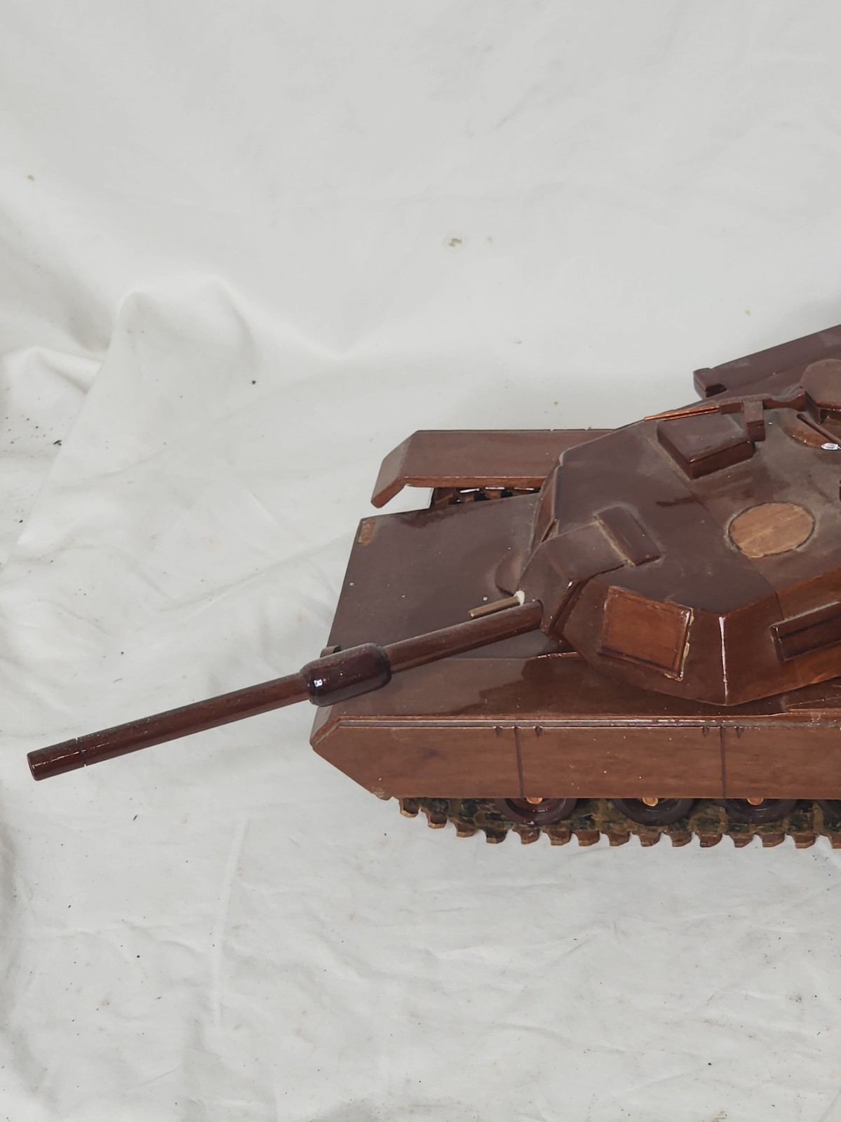 M1 M1A1 M1A2 Abrams Army USMC Marine Tank Military Mahogany Wood Wooden Model - Image 2