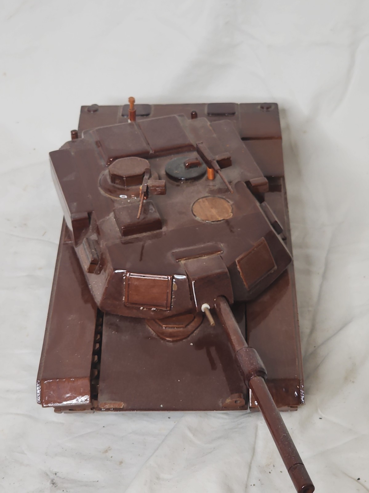 M1 M1A1 M1A2 Abrams Army USMC Marine Tank Military Mahogany Wood Wooden Model - Image 4