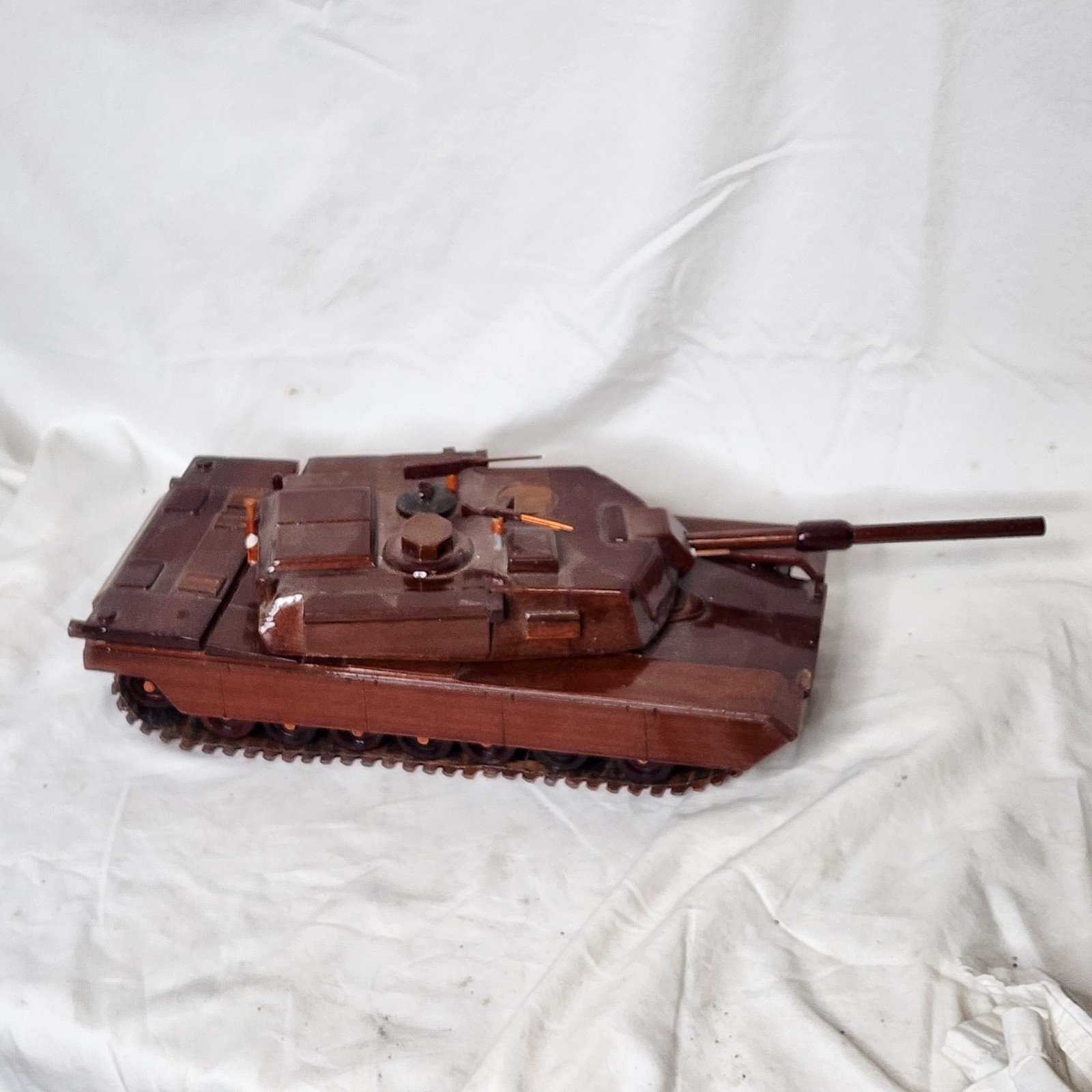 M1 M1A1 M1A2 Abrams Army USMC Marine Tank Military Mahogany Wood Wooden Model - Image 5