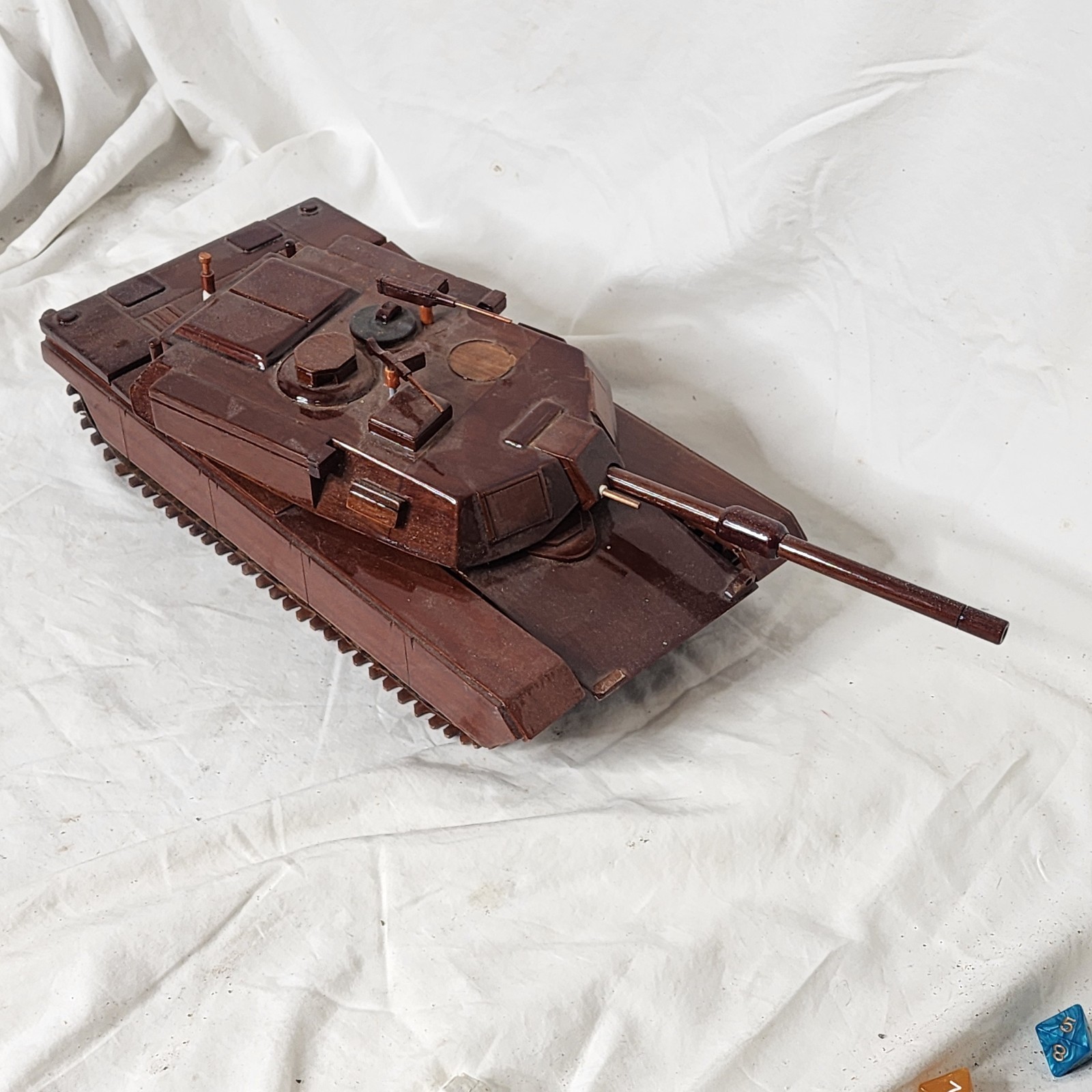 M1 M1A1 M1A2 Abrams Army USMC Marine Tank Military Mahogany Wood Wooden Model - Image 8