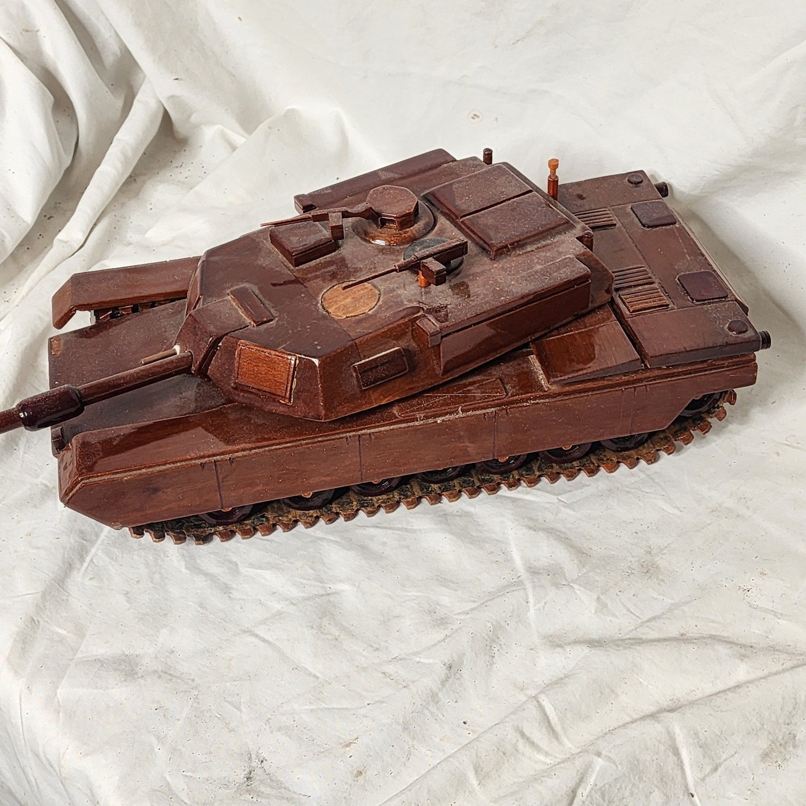 M1 M1A1 M1A2 Abrams Army USMC Marine Tank Military Mahogany Wood Wooden Model - Image 10