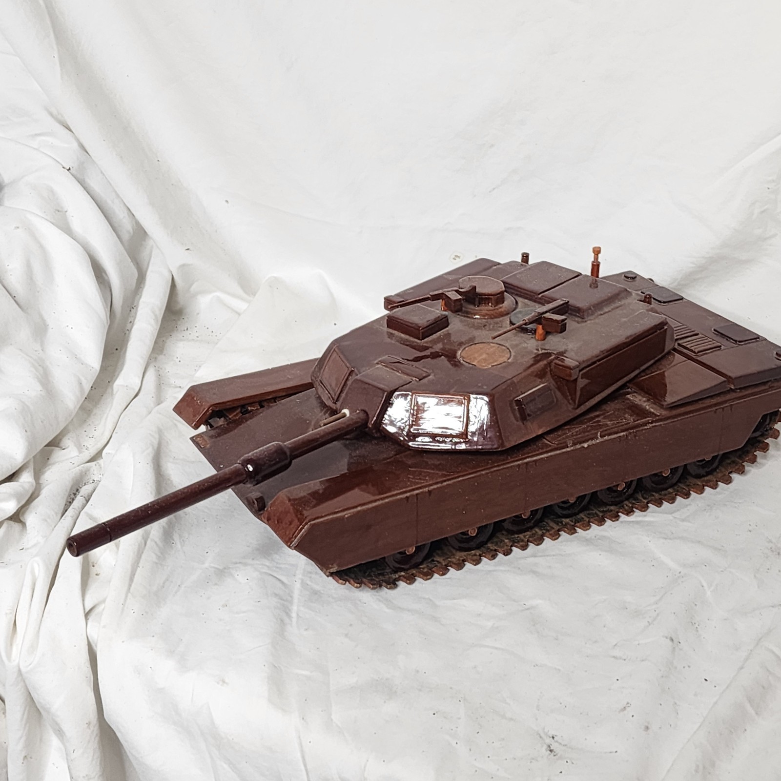 M1 M1A1 M1A2 Abrams Army USMC Marine Tank Military Mahogany Wood Wooden Model - Image 12