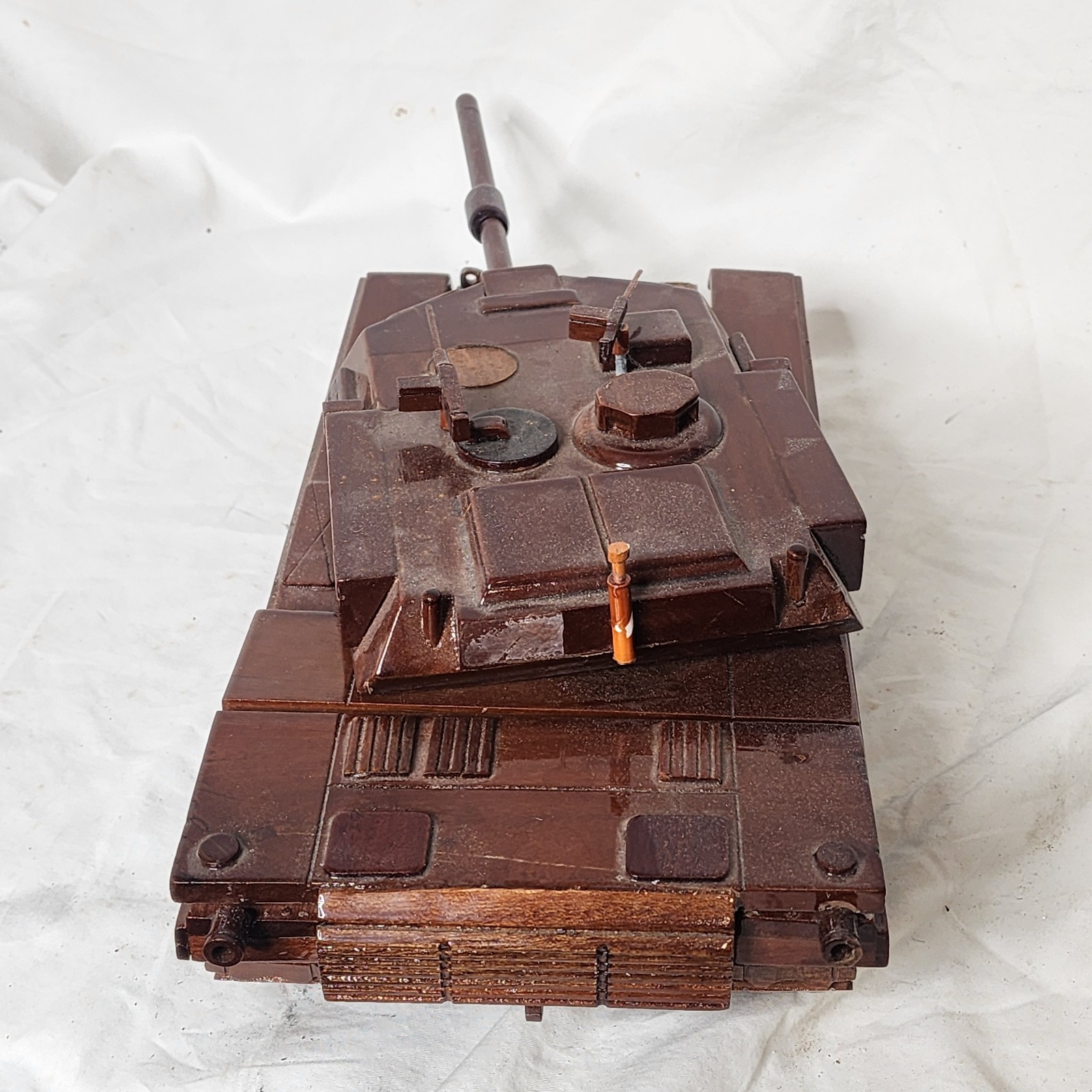 M1 M1A1 M1A2 Abrams Army USMC Marine Tank Military Mahogany Wood Wooden Model - Image 13