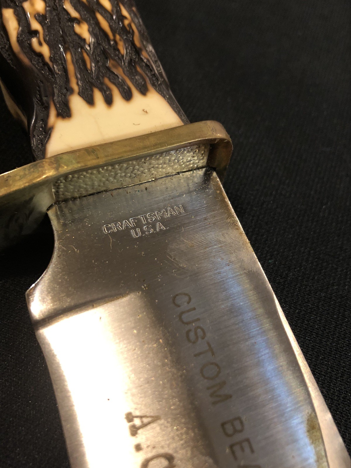 Vintage CRAFTSMAN CUSTOM BEAR SKINNER ACA EDGE Hunting Knife - Image 3